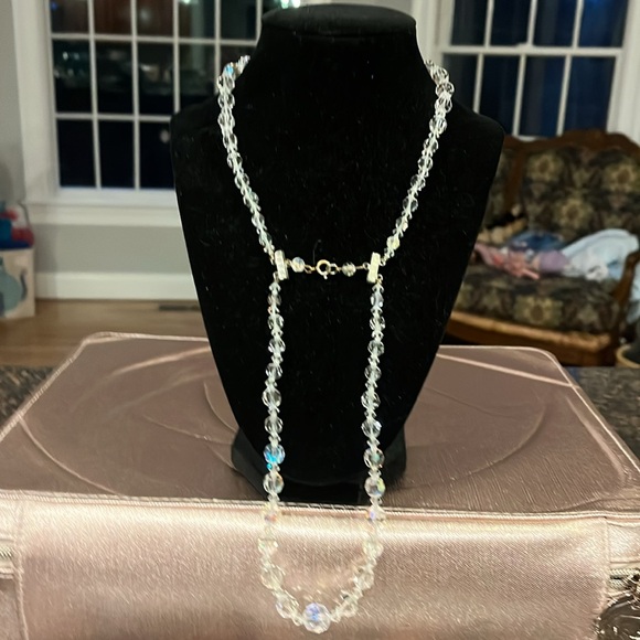 Art deco, Austrian crystal two strands of crystals - Picture 7 of 7
